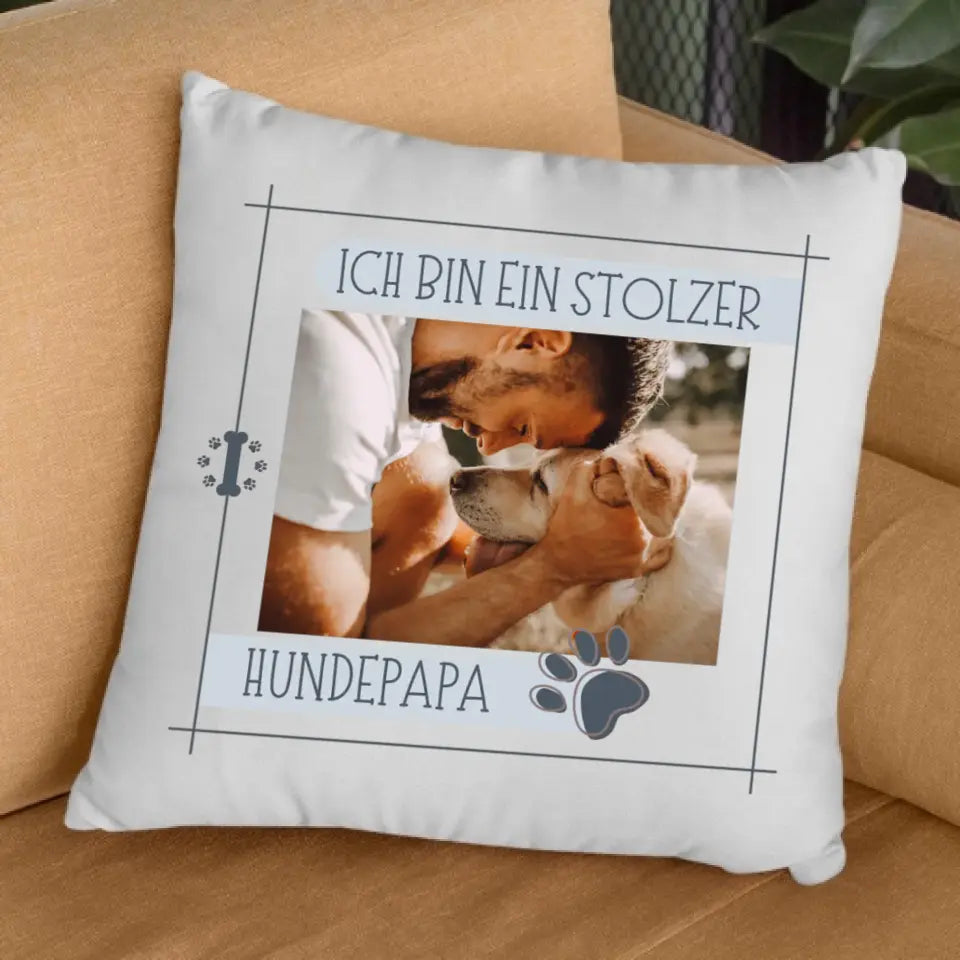 Hundepapa - Personalisiertes Kissen