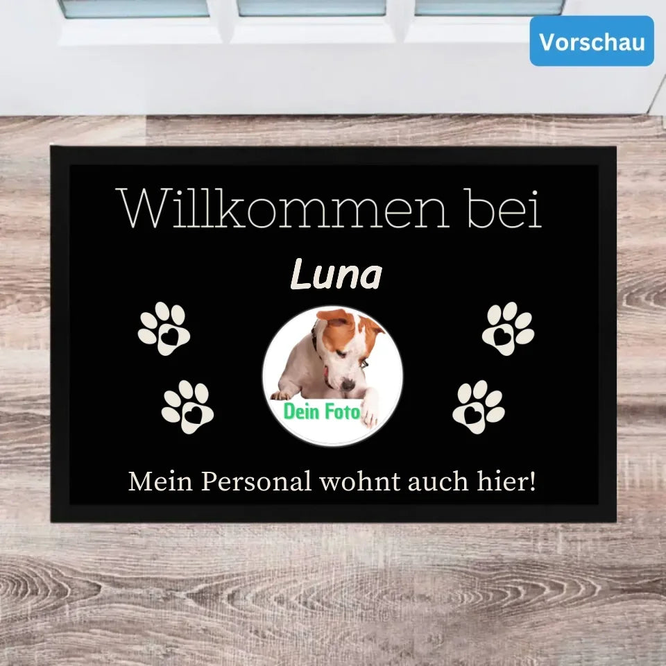 Eigenes Foto - Individuelle Fußmatte mit deinem Haustier